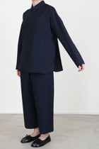 shirt sam wool cotton dark navy