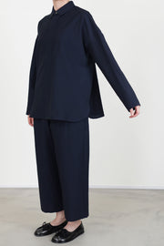 shirt sam wool cotton dark navy
