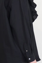 simon ruffle blouse black