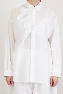 simon ruffle blouse typewriter off-white