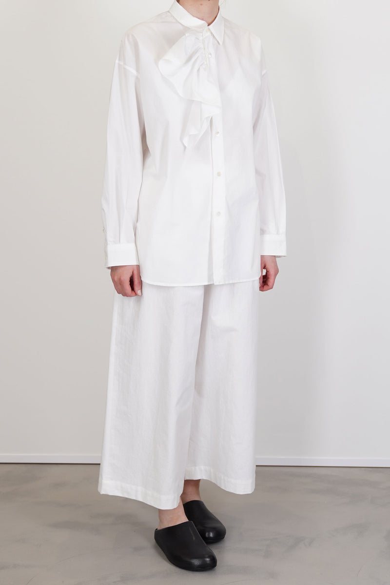 simon ruffle blouse typewriter off-white