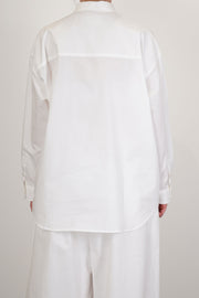 simon ruffle blouse typewriter off-white