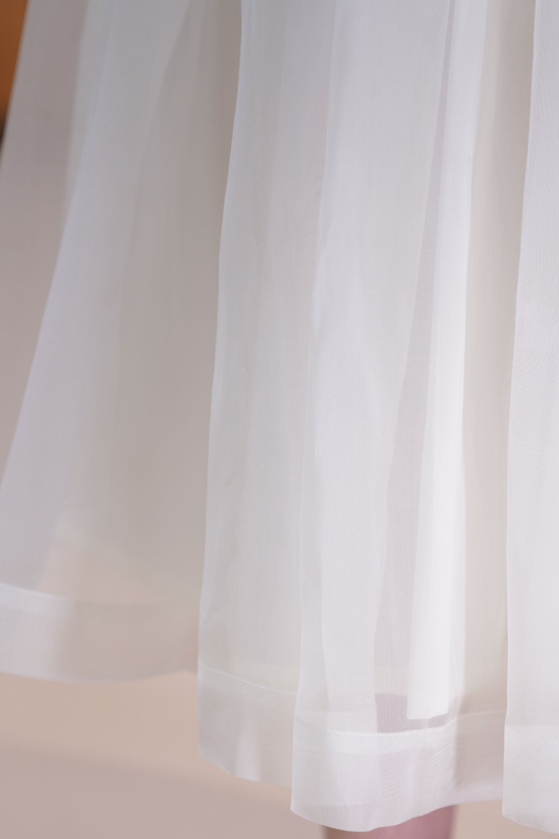 skirt solange off-white silk organza