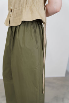 top yad plaid linen beige