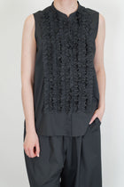 valerie ruffle blouse black