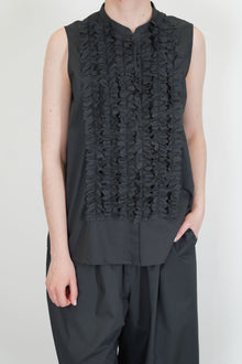 valerie ruffle blouse black
