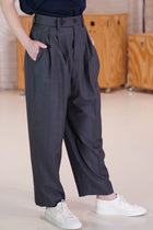 wool pants philip hubert mid grey check