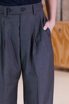 wool pants philip hubert mid grey check