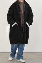 big coat wool dark brown