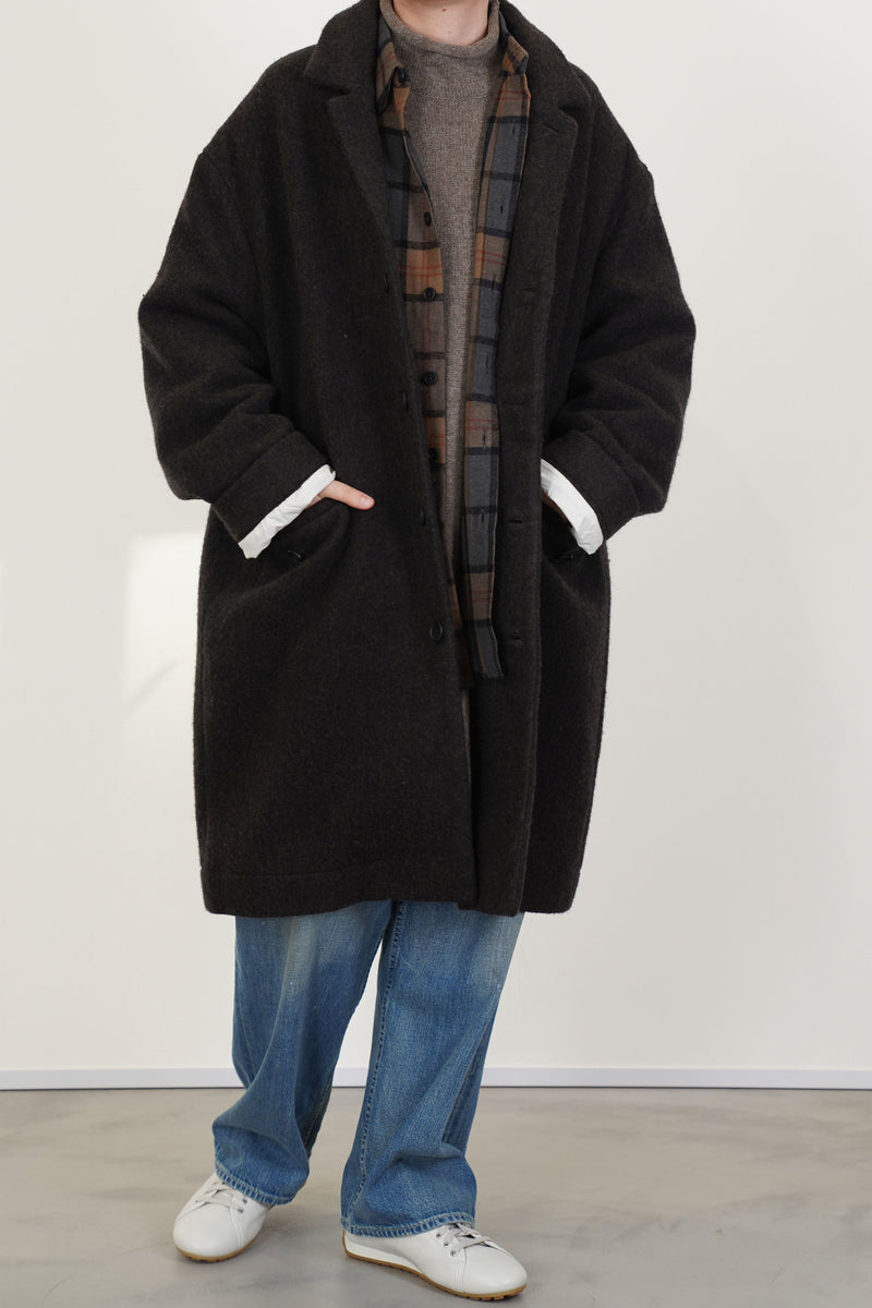 big coat wool dark brown