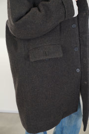 big coat wool dark brown