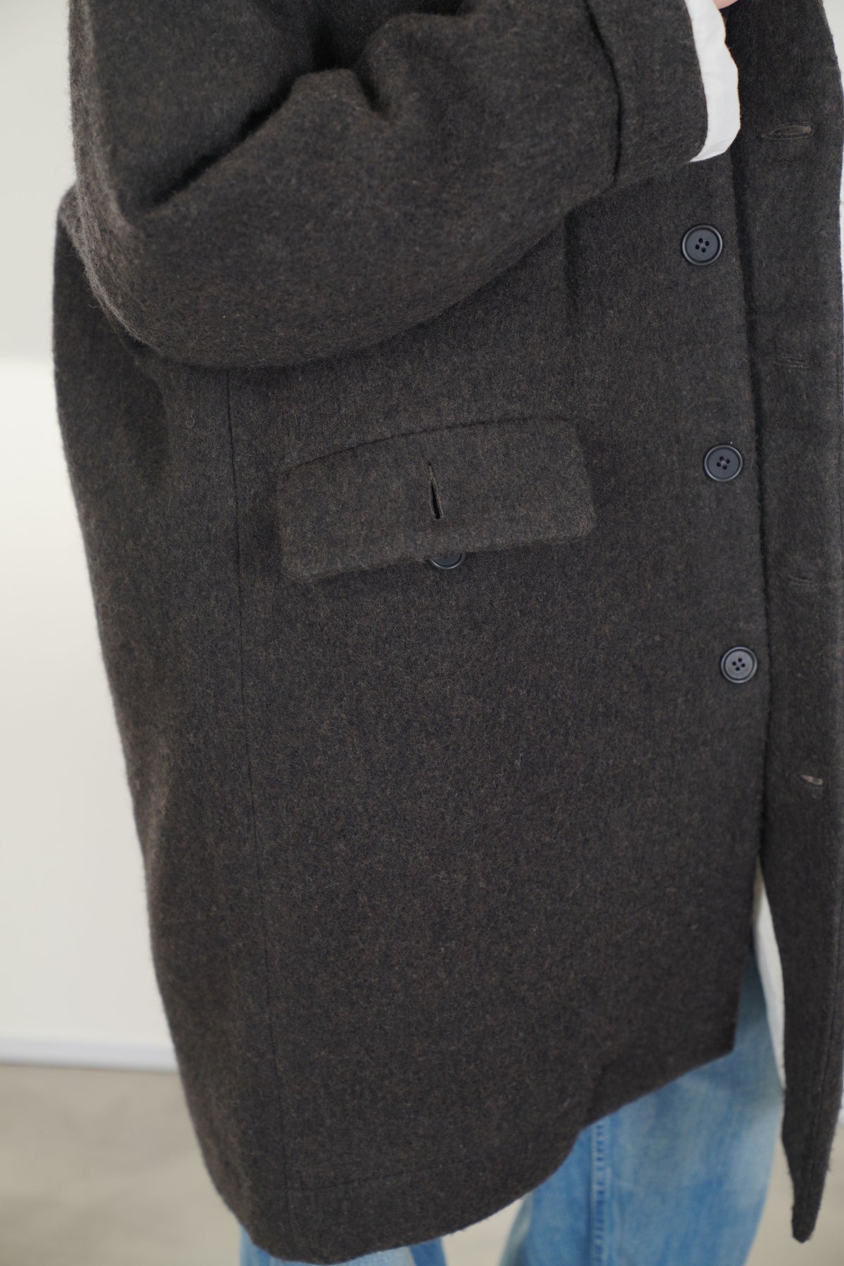 big coat wool dark brown