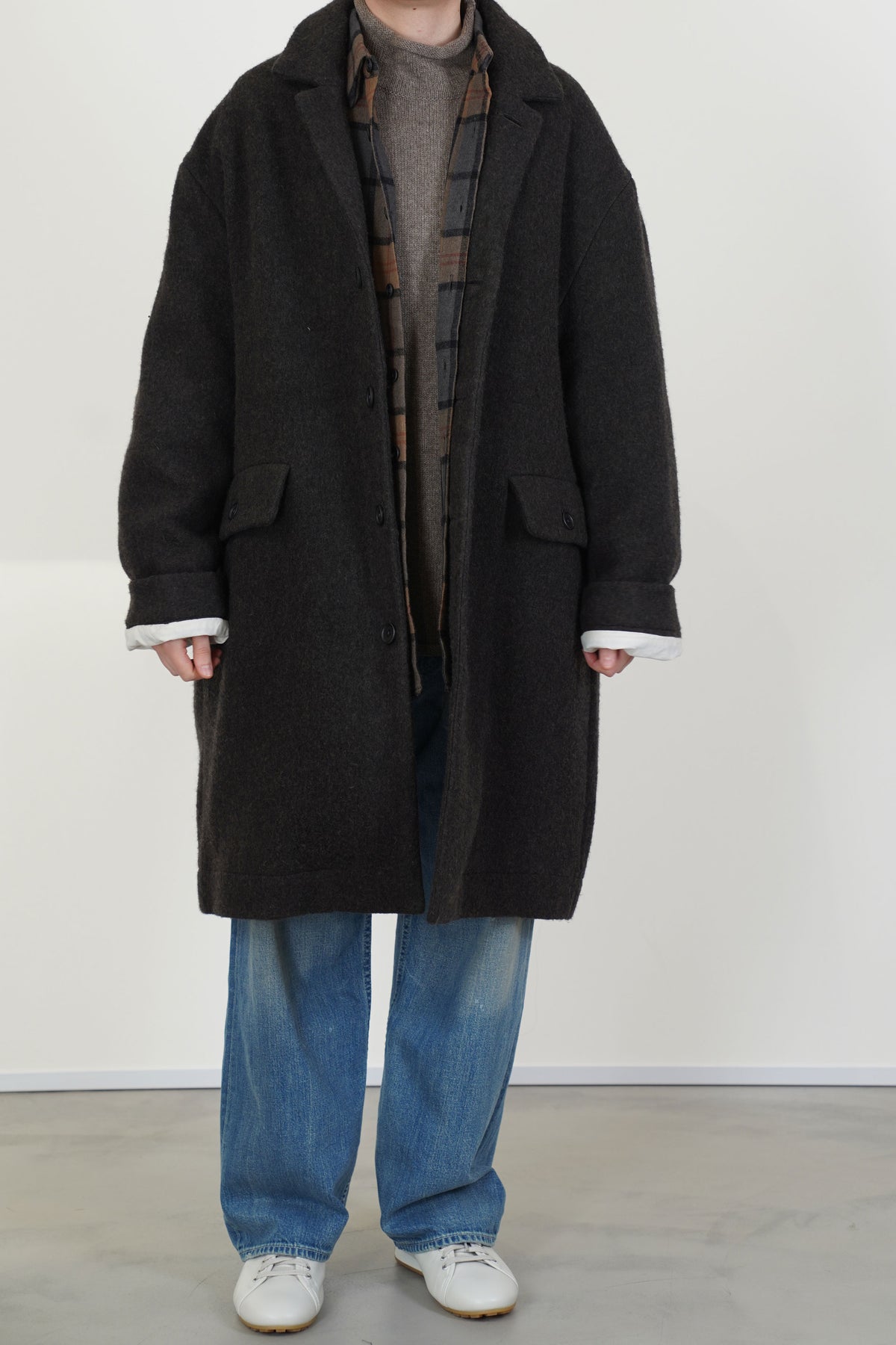 big coat wool dark brown