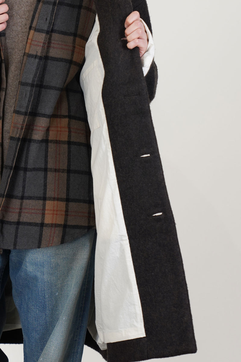 big coat wool dark brown