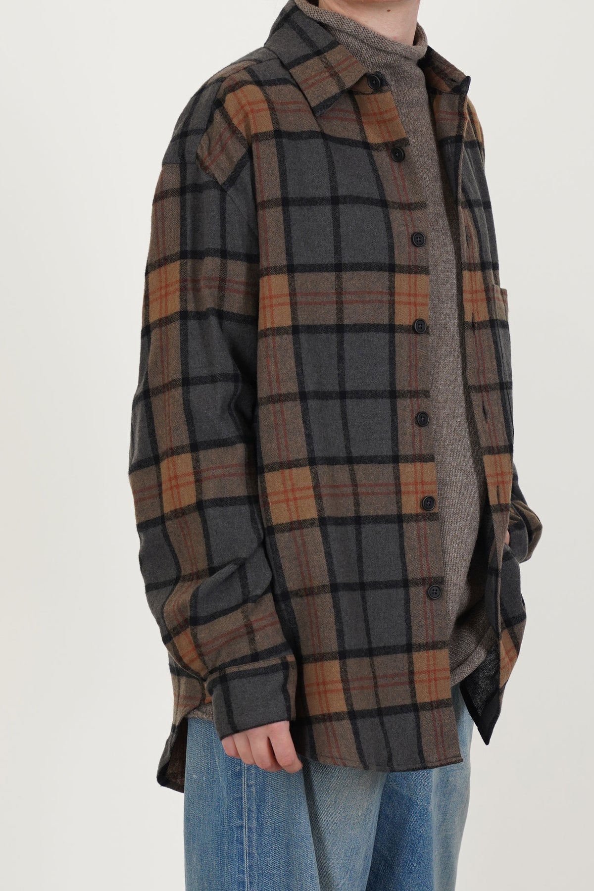 big shirt two wool cashmere check