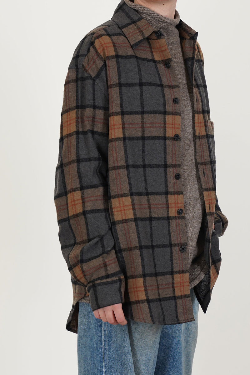 big shirt two wool cashmere check