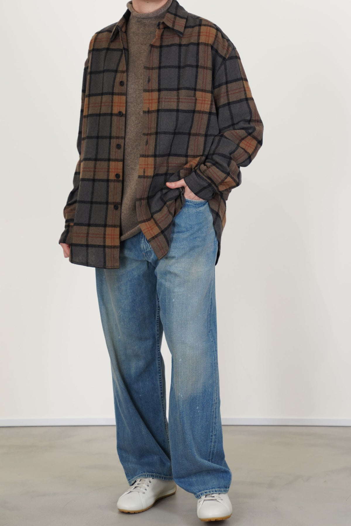 big shirt two wool cashmere check