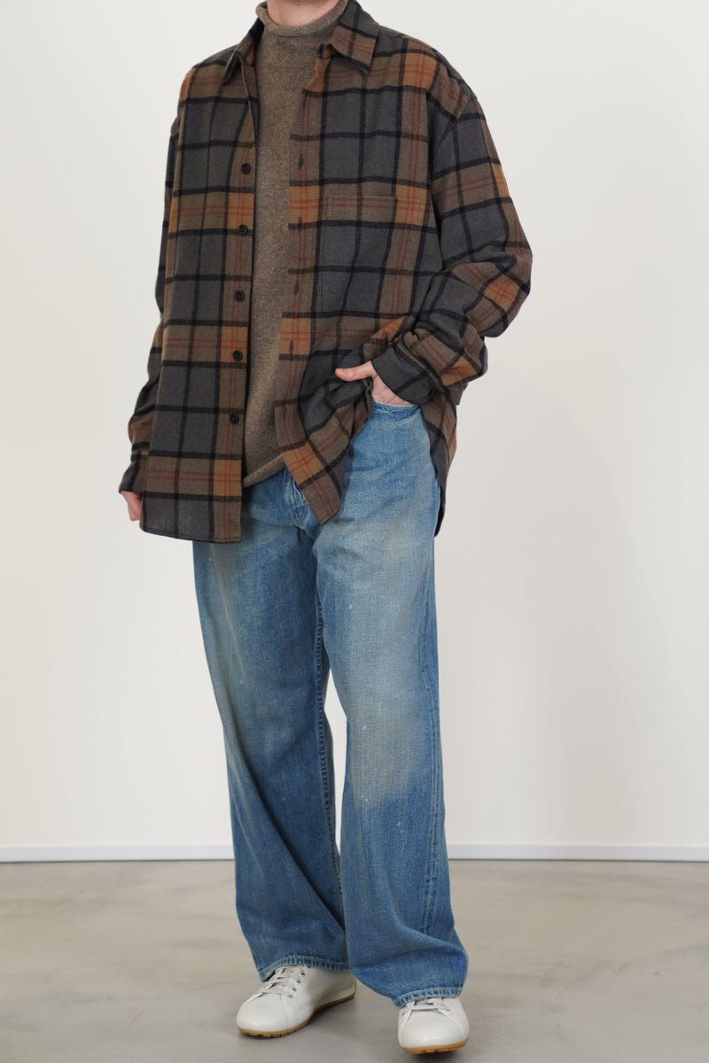 big shirt two wool cashmere check