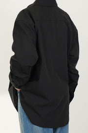 big shirt two worsted wool check olive black