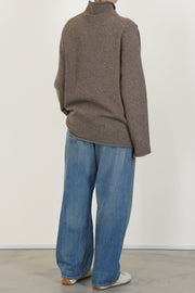 rollneck sweater wool light brown