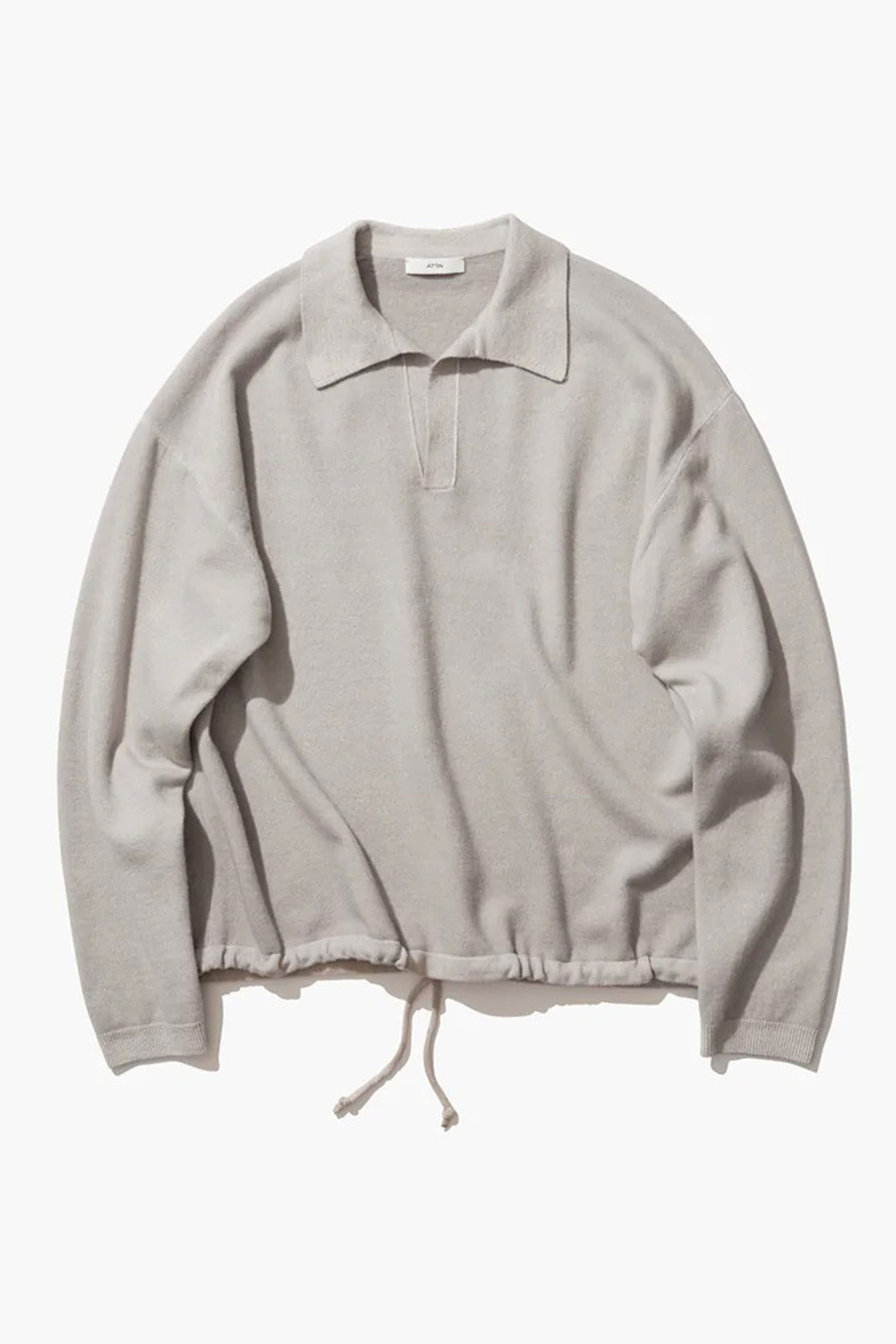 skipper polo sweater wool beige