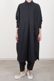 framer dress wool charcoal
