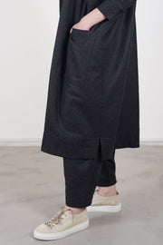 framer dress wool charcoal