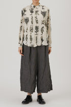 relaxed herbal print shirt ivory