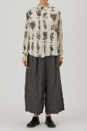 relaxed herbal print shirt ivory