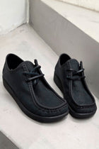 joke lace shoes black leather