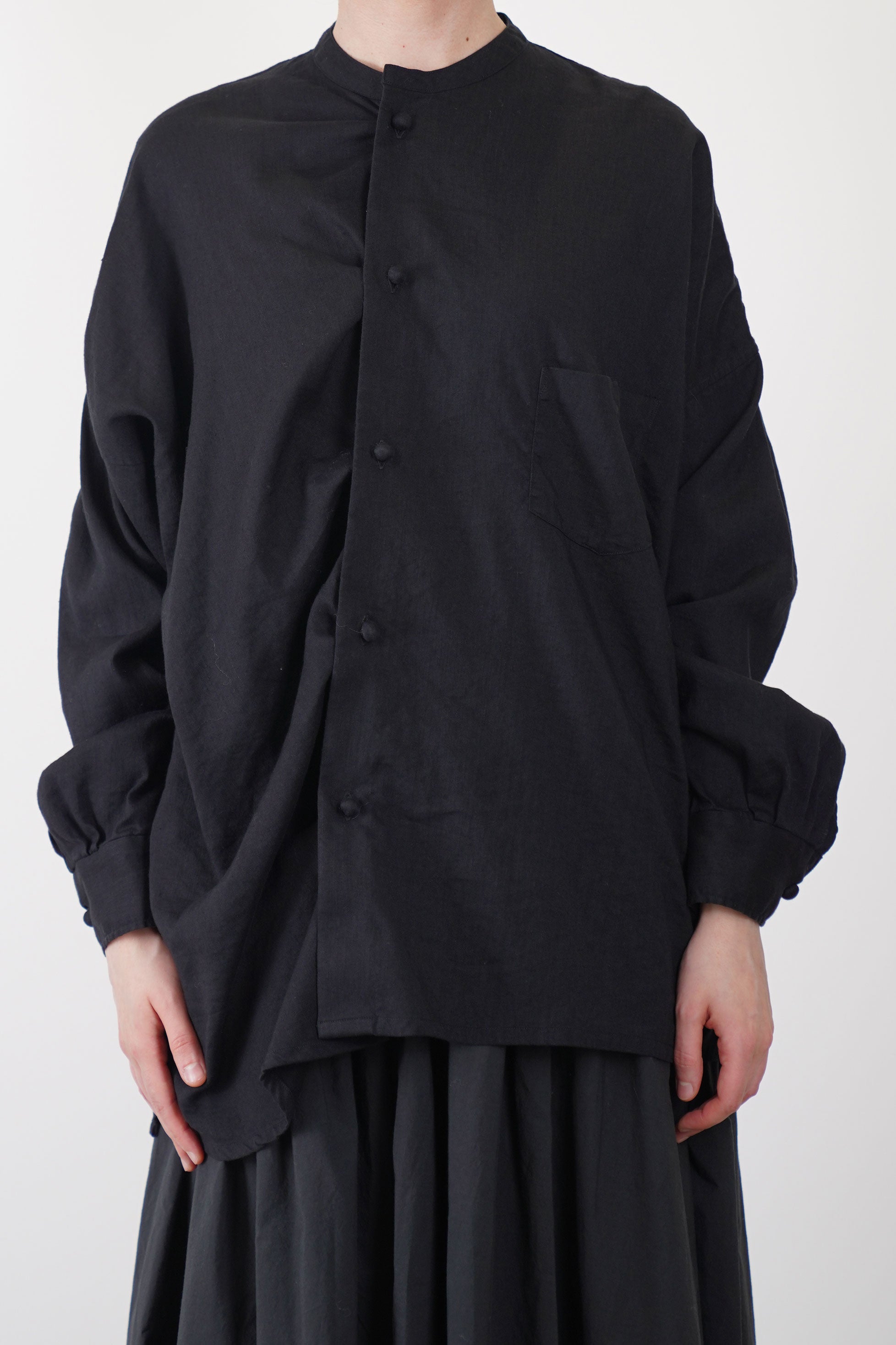 ball button shirt black