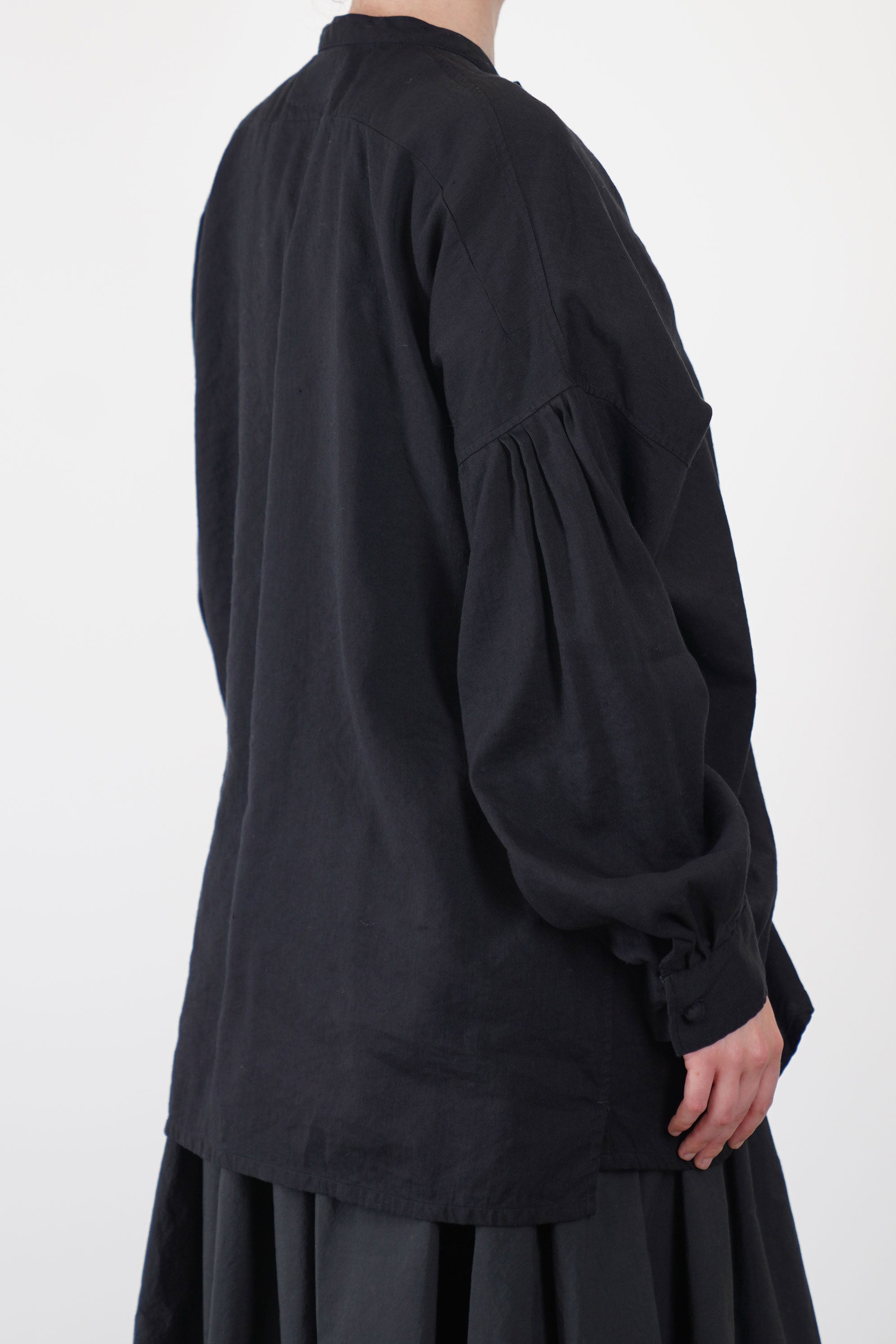 ball button shirt black