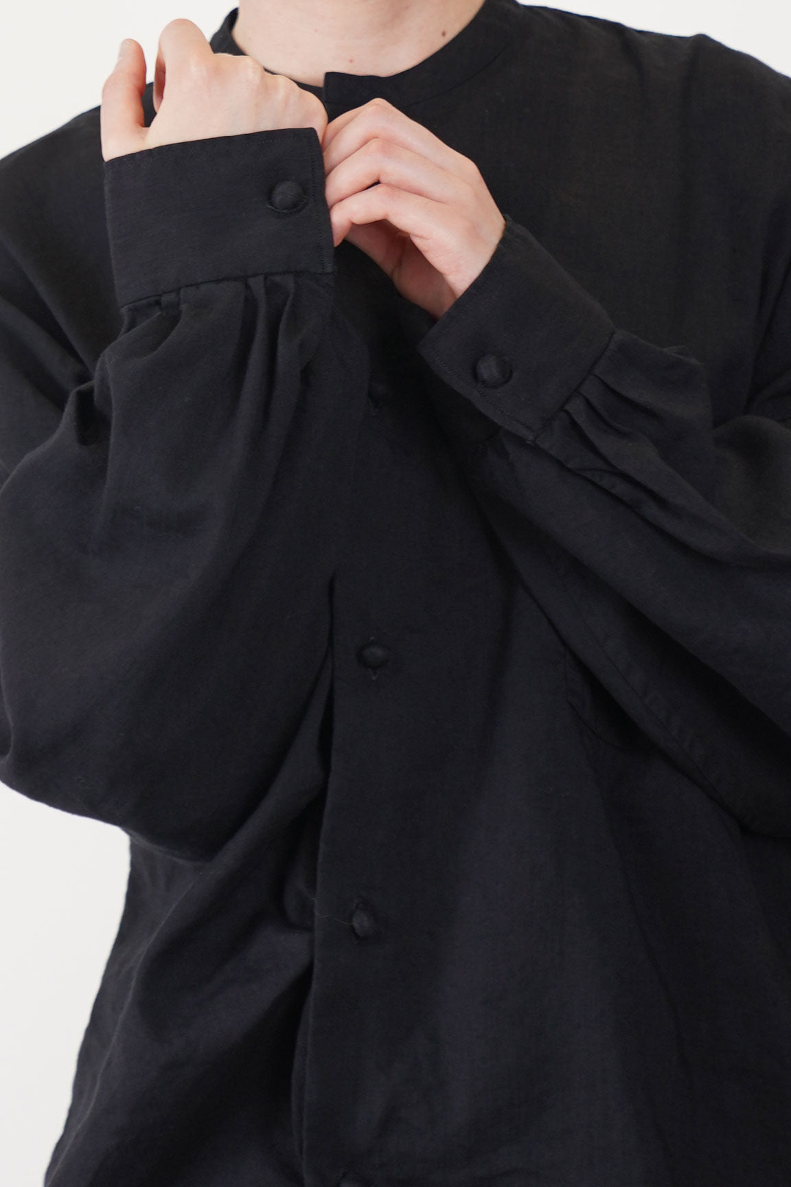 ball button shirt black