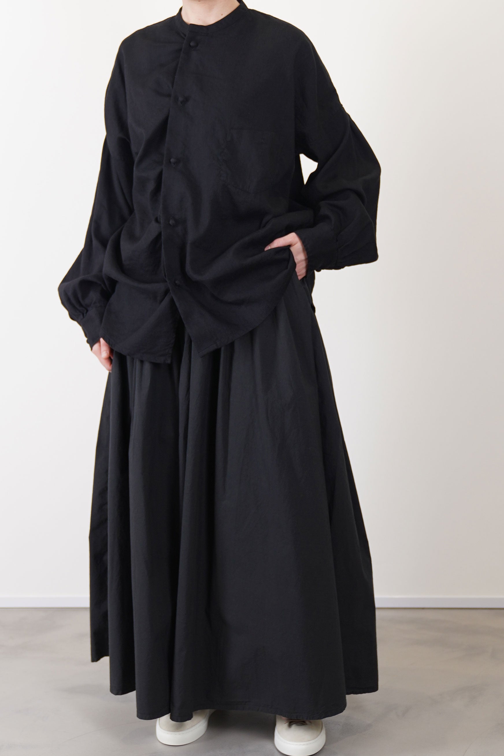 ball button shirt black