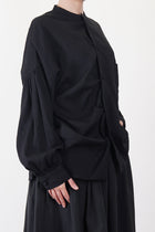 ball button shirt black