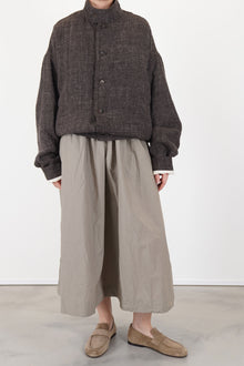 blouson wool hemp tweed grey