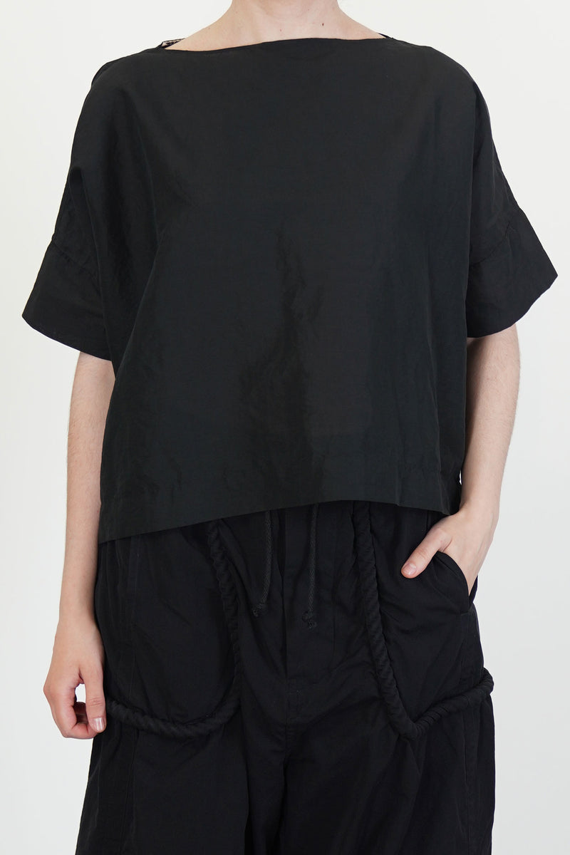 boat neck tee black
