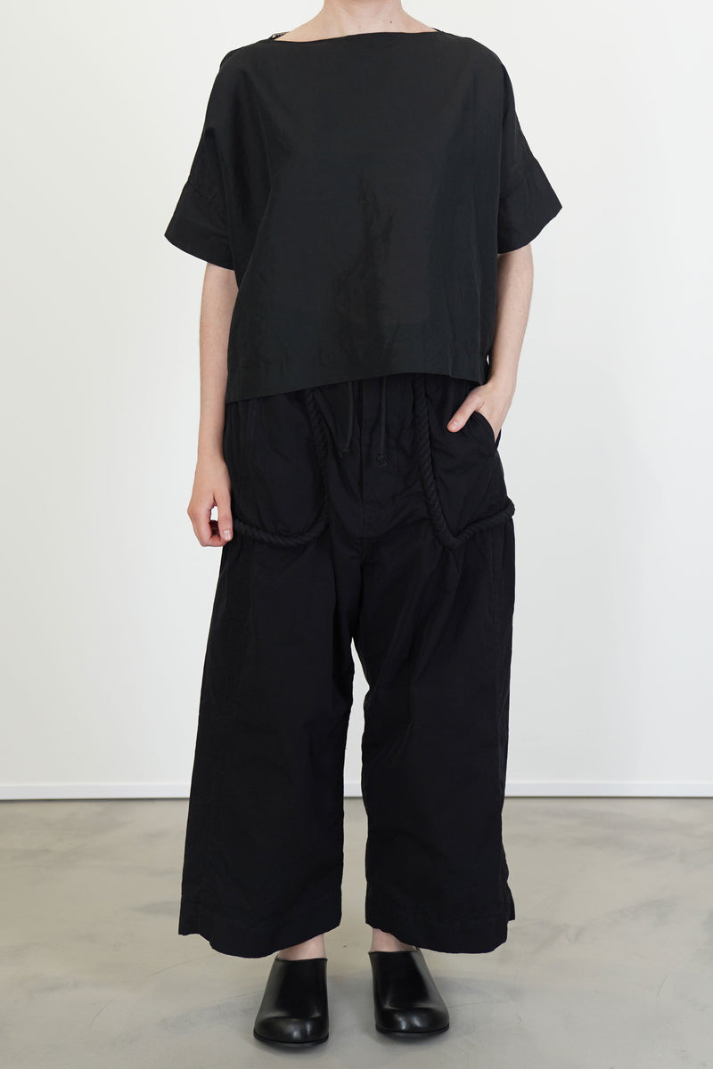 boat neck tee black