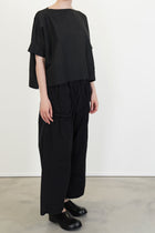 boat neck tee black