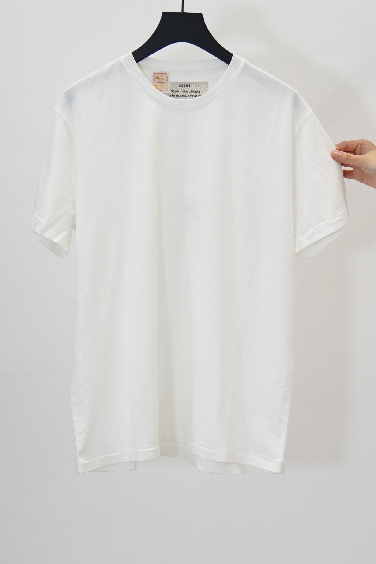 crew neck tee cotton jersey off-white