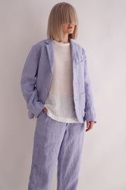 kenporon jacket indigo linen sax