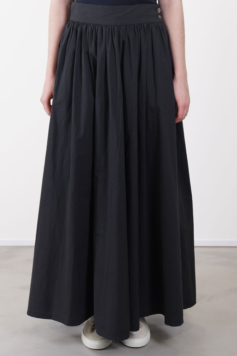 long smock flare skirt charcoal