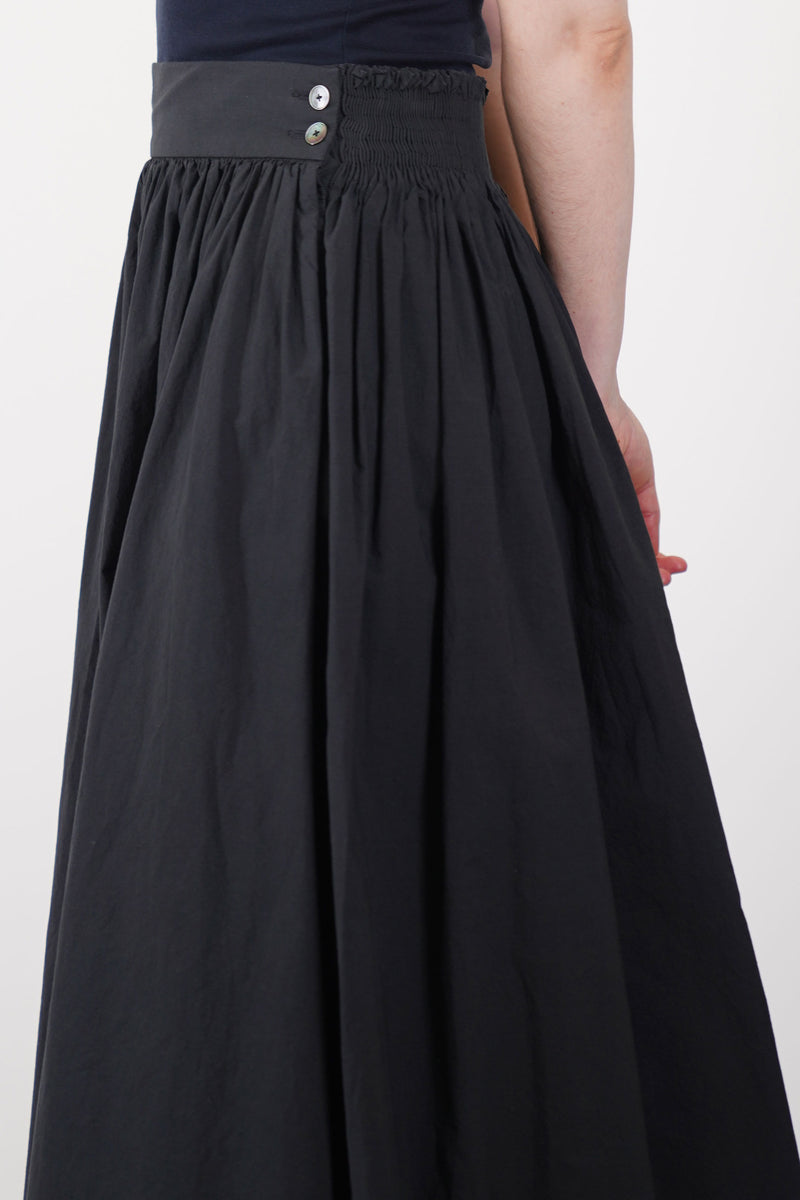 long smock flare skirt charcoal