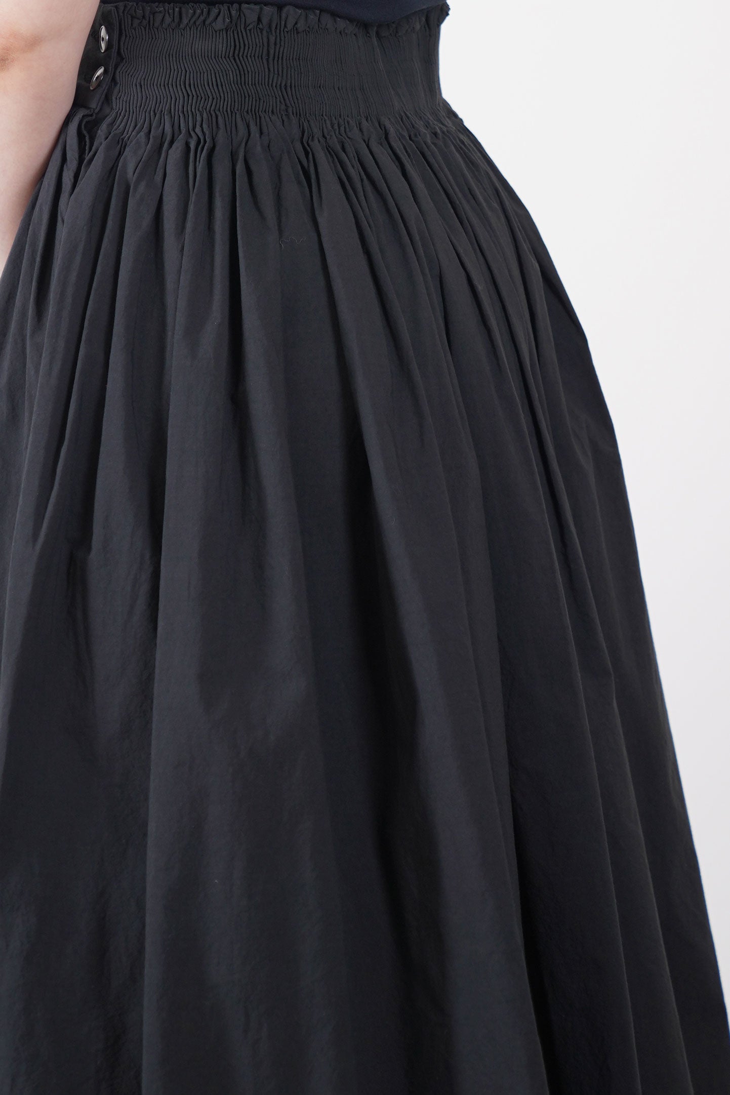 long smock flare skirt charcoal