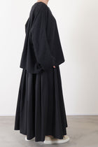 long smock flare skirt charcoal