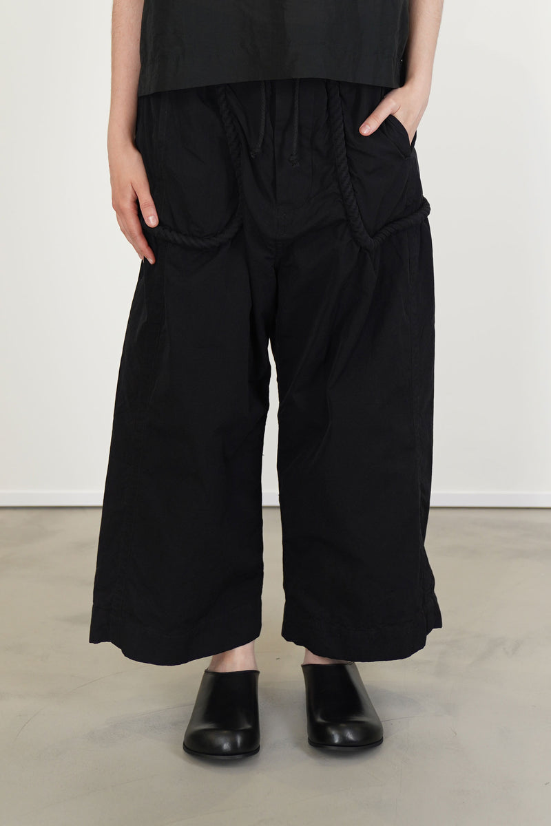 rope pocket pant black