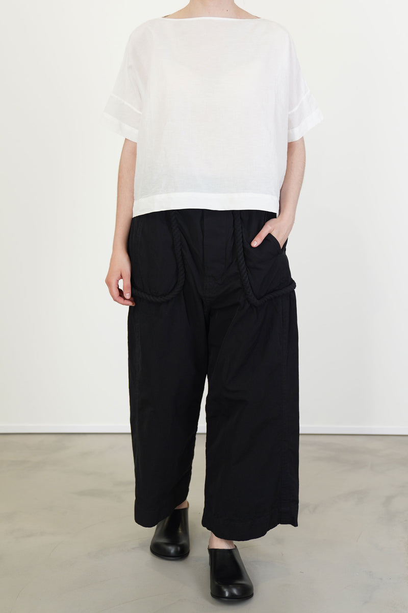 rope pocket pant black