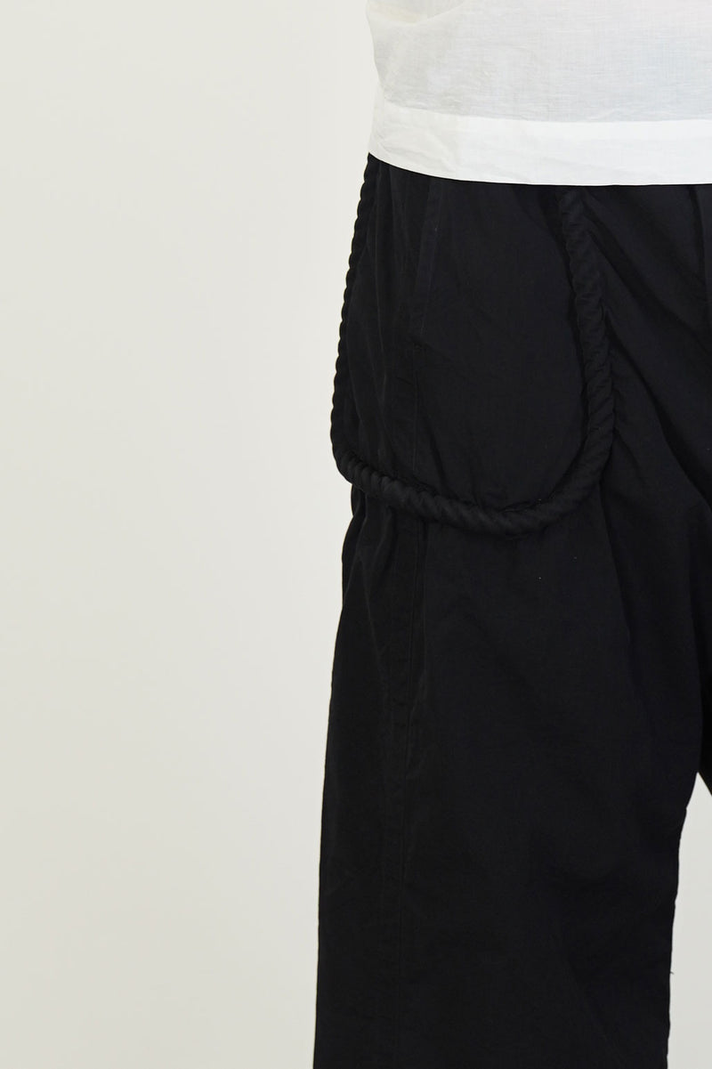 rope pocket pant black