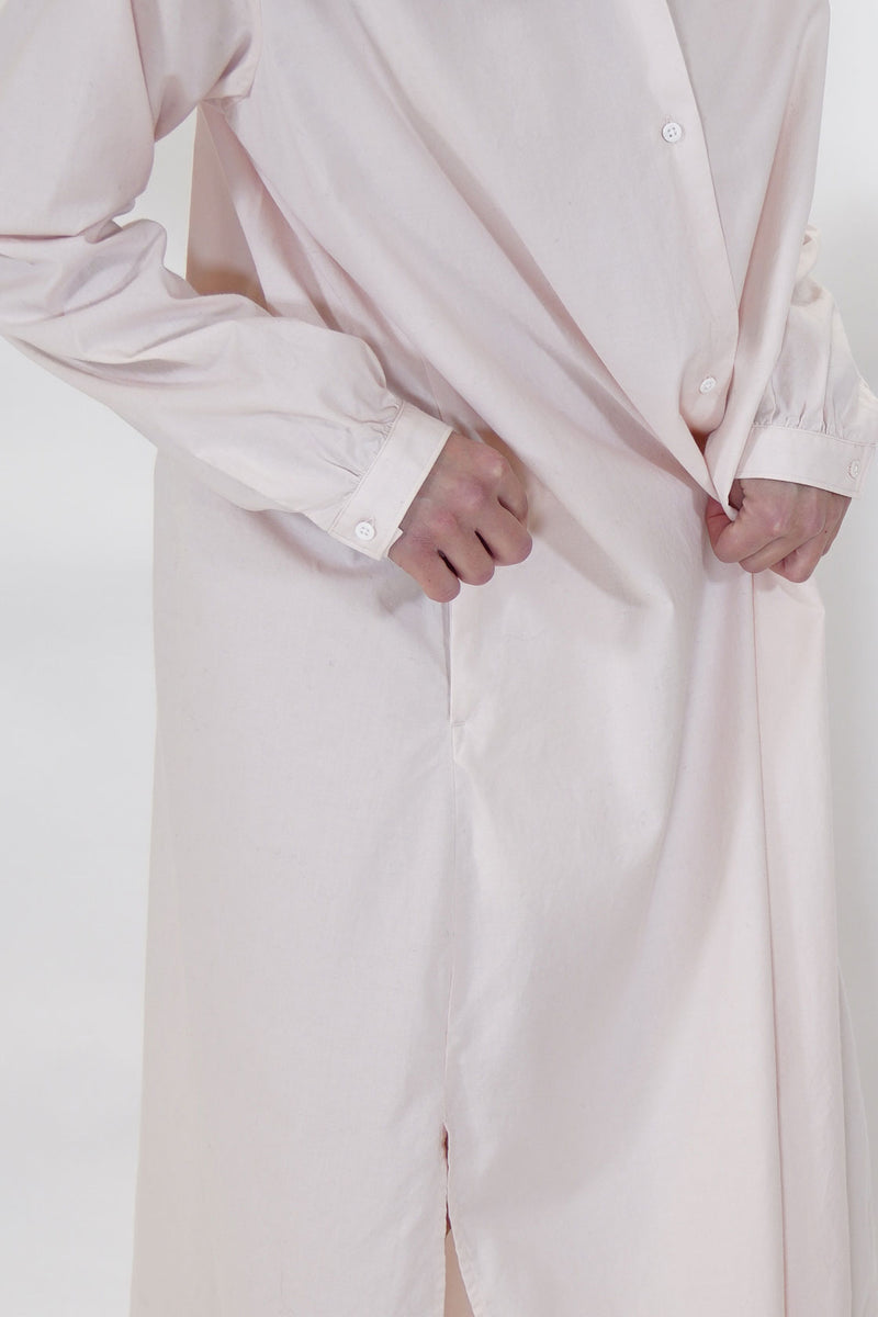 cotton cashmere simple shirt dress sakura