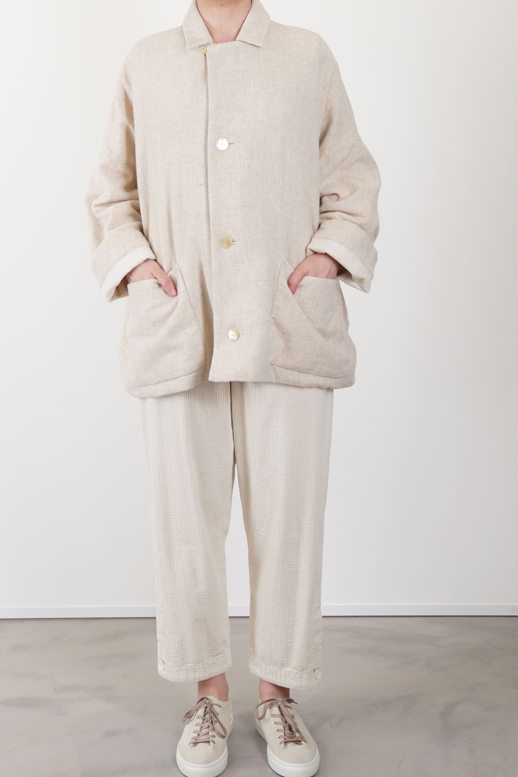 stole jackt wool cashmere ecru